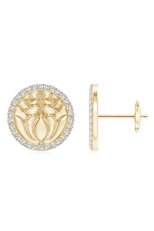 Kamon 14k Diamond Stud Earrings - Image 2