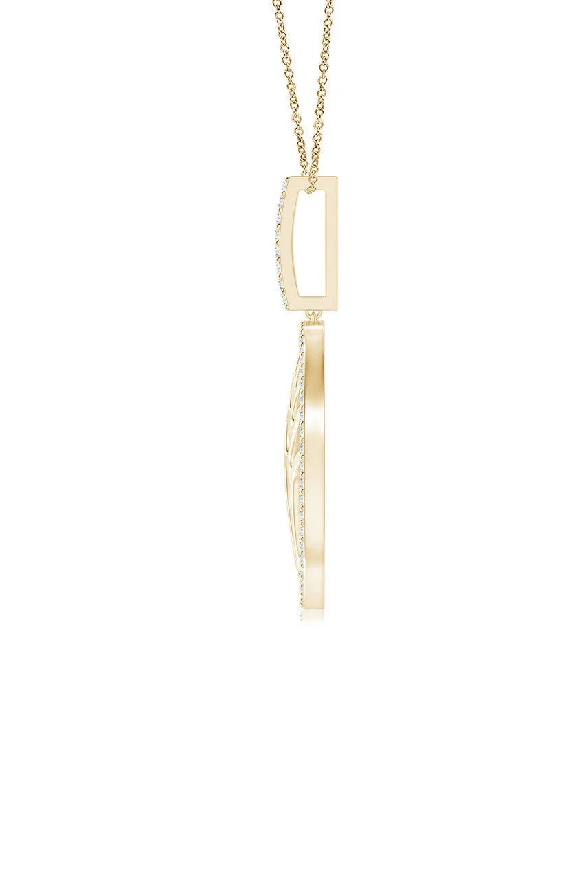 Kamon 14k Overlapping Diamond Pendant Necklace - Image 3