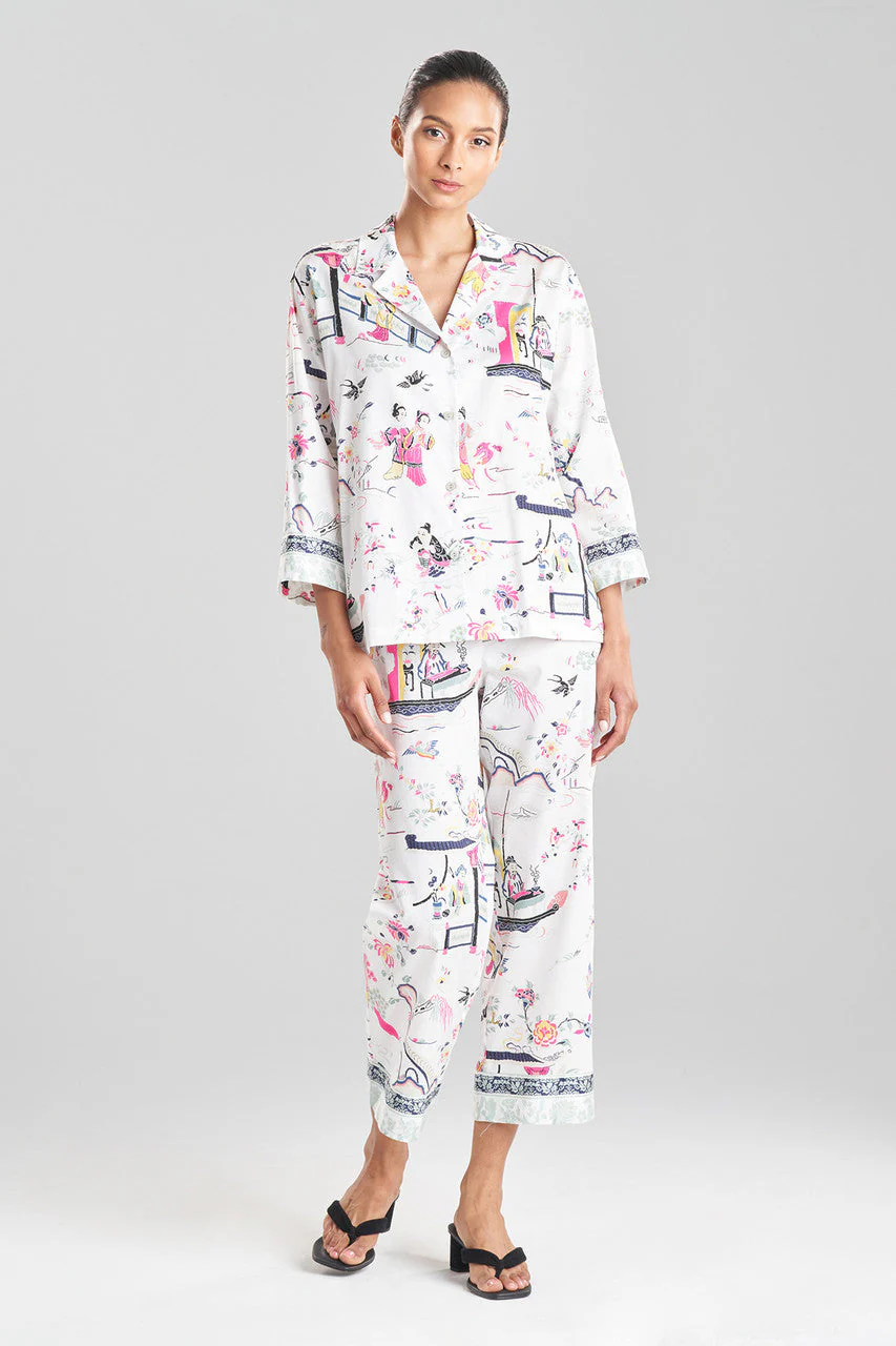 Kana Printed Cotton Sateen Notch PJ - Image 2