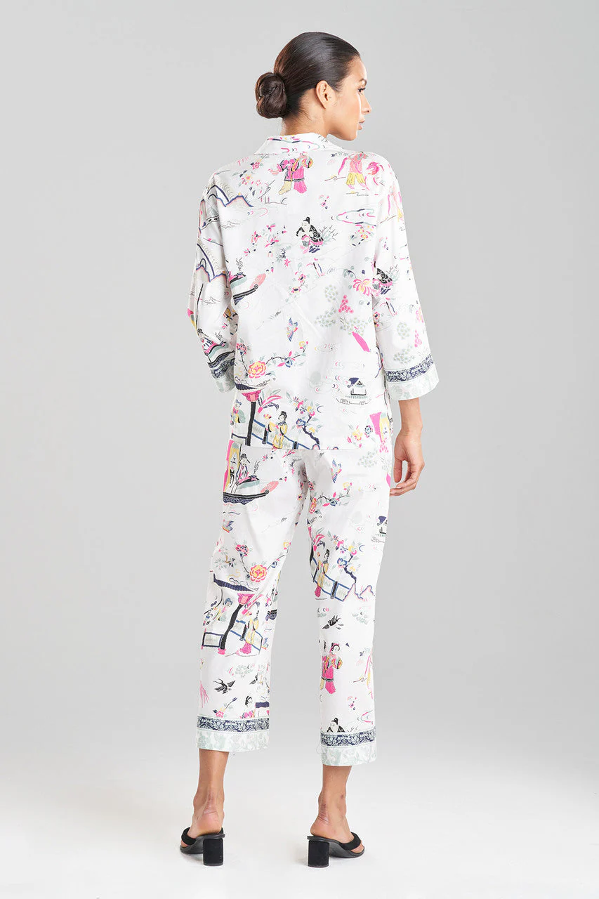 Kana Printed Cotton Sateen Notch PJ - Image 3