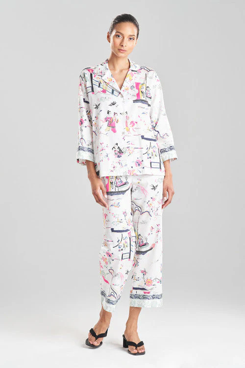 Kana Printed Cotton Sateen Notch PJ - Image 6