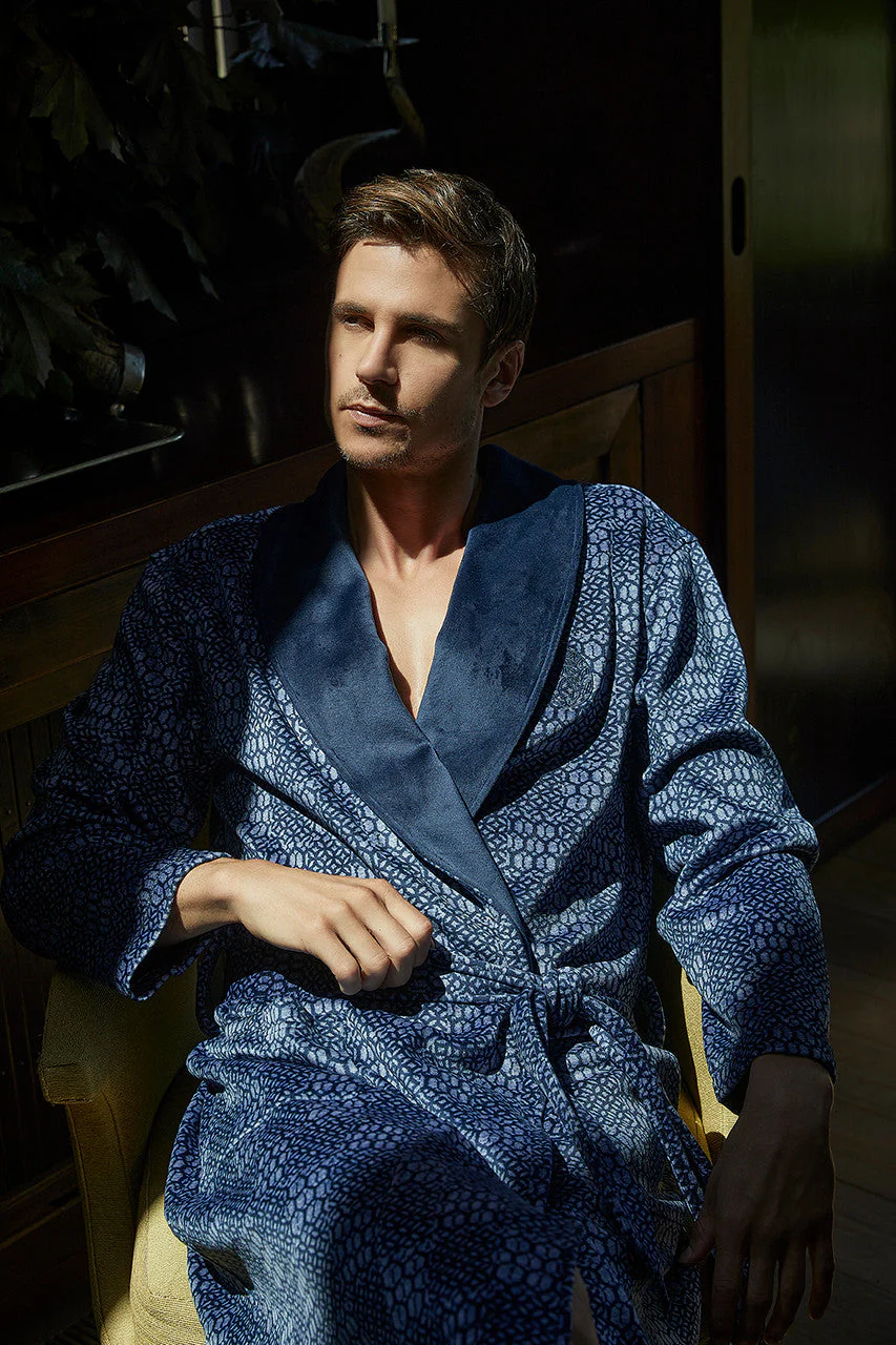 Kasem Comfort Velour Medallion Shawl Collar Robe - Image 2