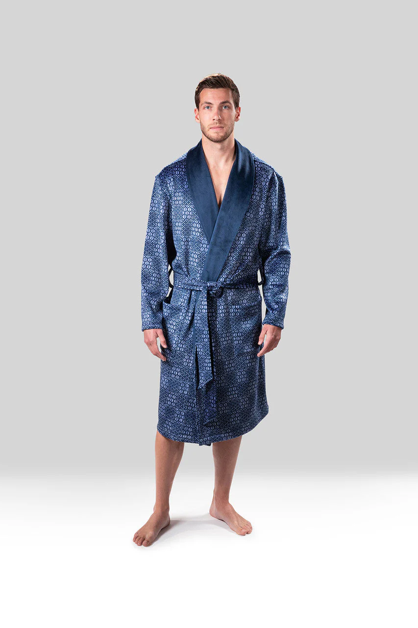 Kasem Comfort Velour Medallion Shawl Collar Robe - Image 3