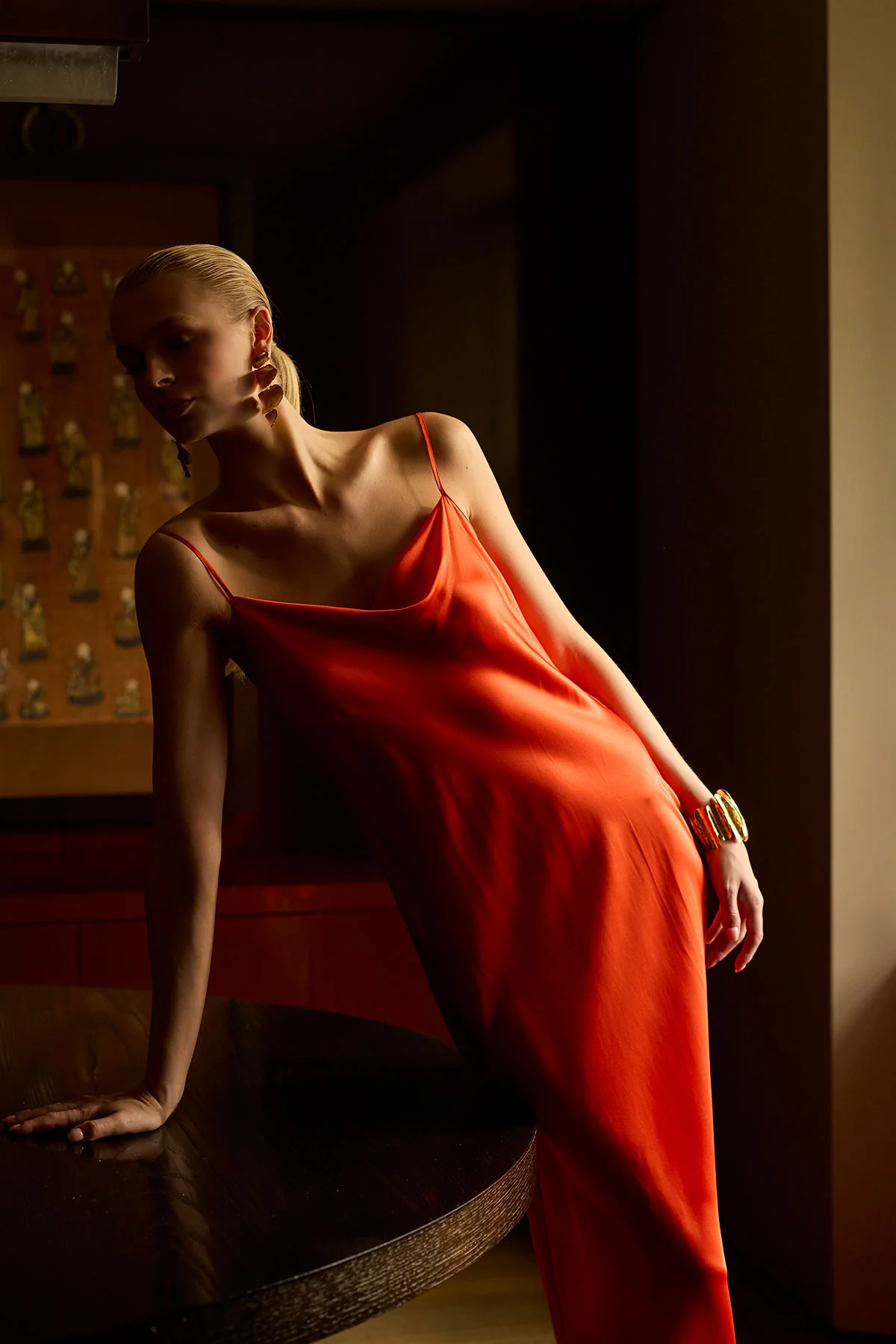Key Cowl Neck Silk Slip Dress - Image 4