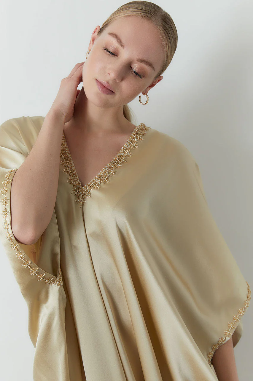 Key Essentials Beaded Silk Caftan - Image 4