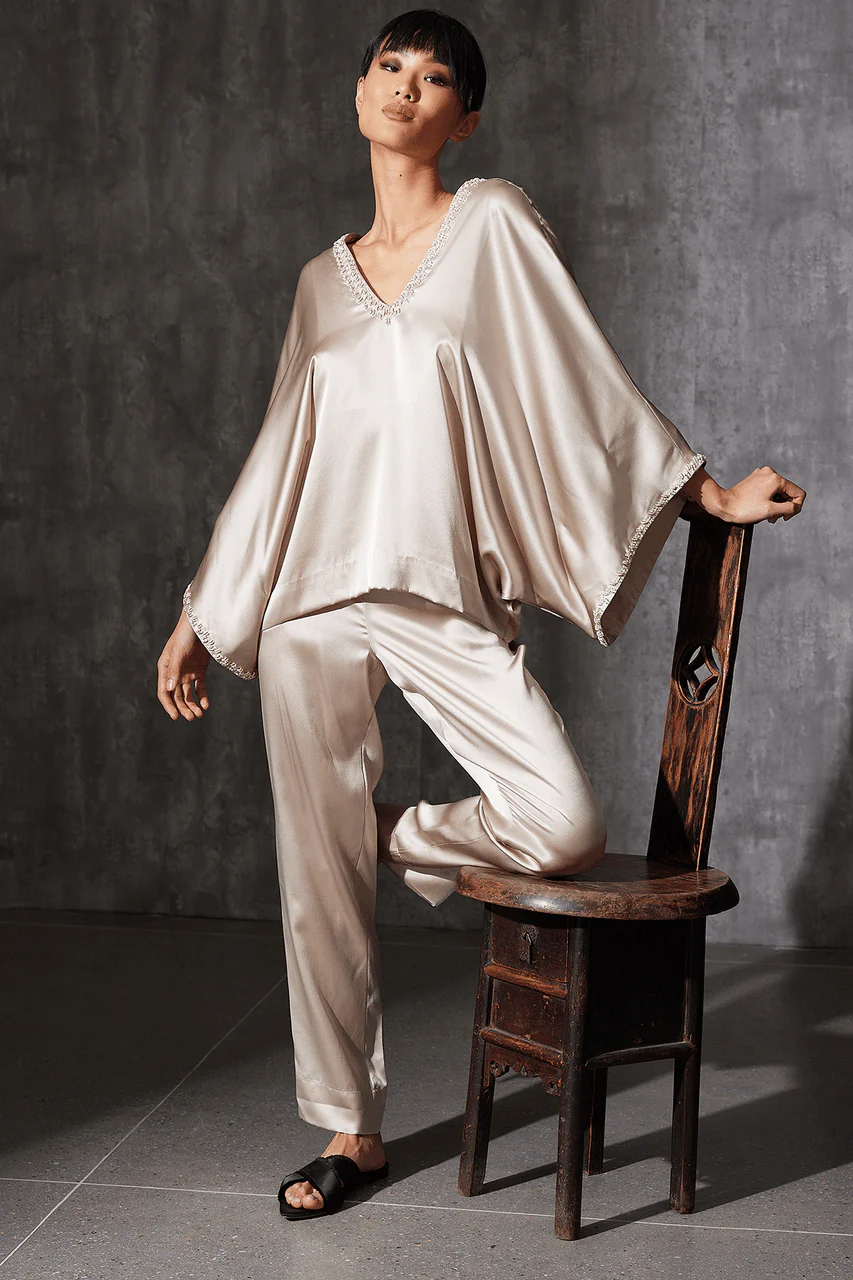 Key Essentials Beaded Silk PJ - Image 3