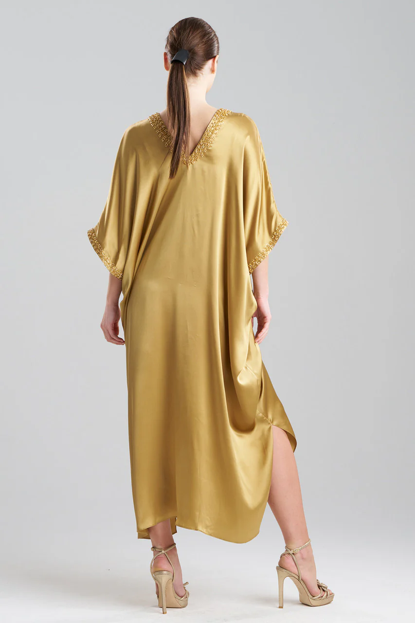 Key Essentials Embellished Cocoon Silk Caftan - Image 2