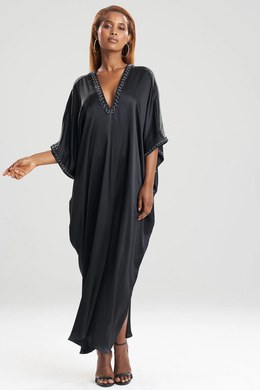 Key Essentials Embellished Cocoon Silk Caftan - Image 2