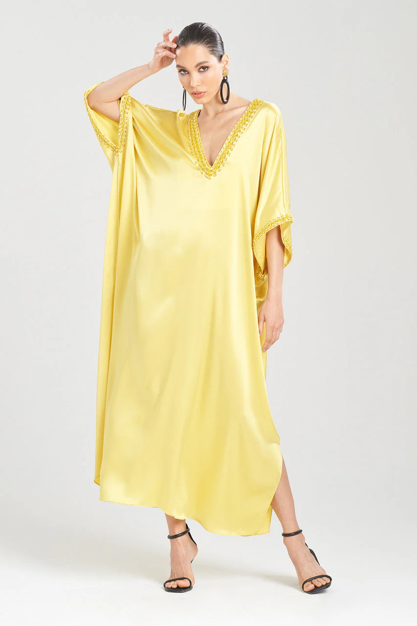 Key Essentials Embellished Cocoon Silk Caftan