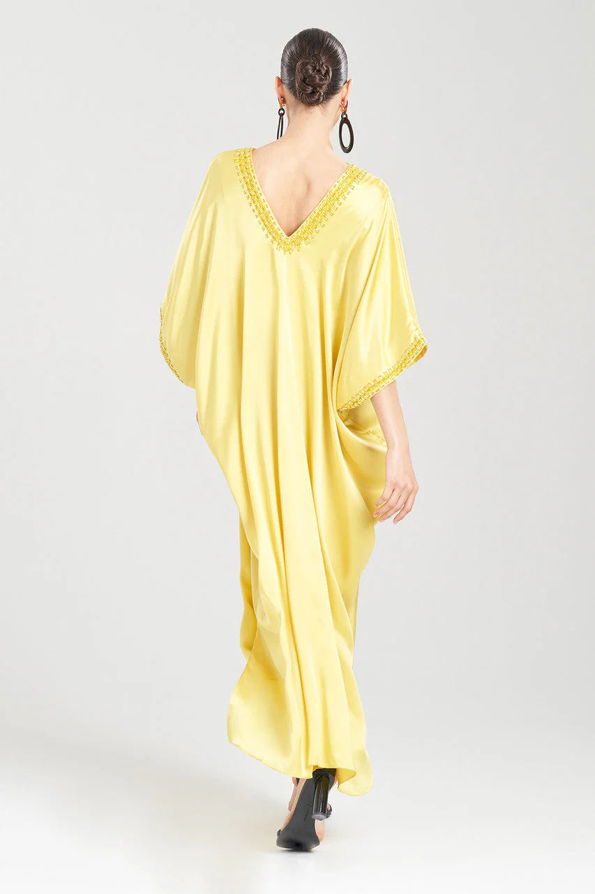 Key Essentials Embellished Cocoon Silk Caftan - Image 2