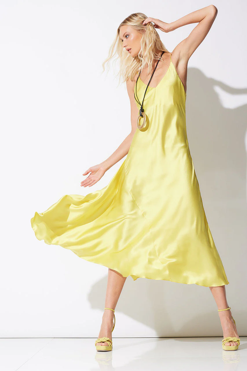 Key Essentials Sheath Flounce Silk Slip Dress - Image 4