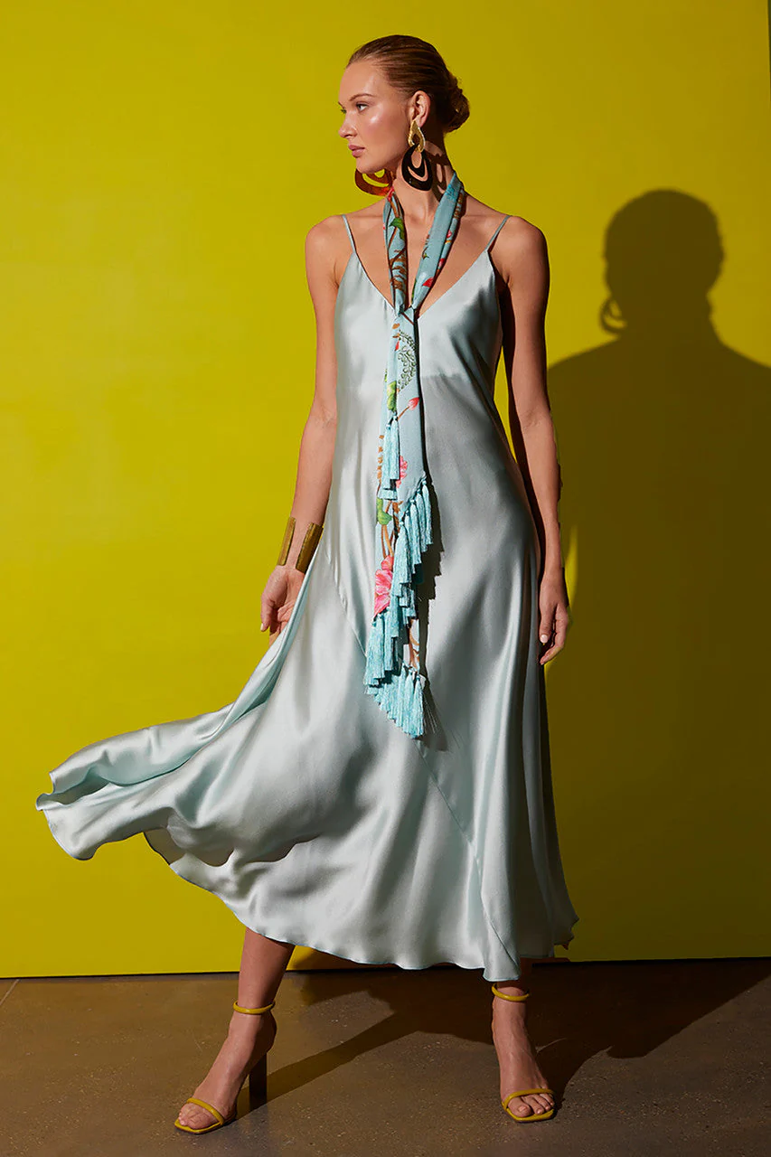 Key Essentials Silk Flounce Gown - Image 3