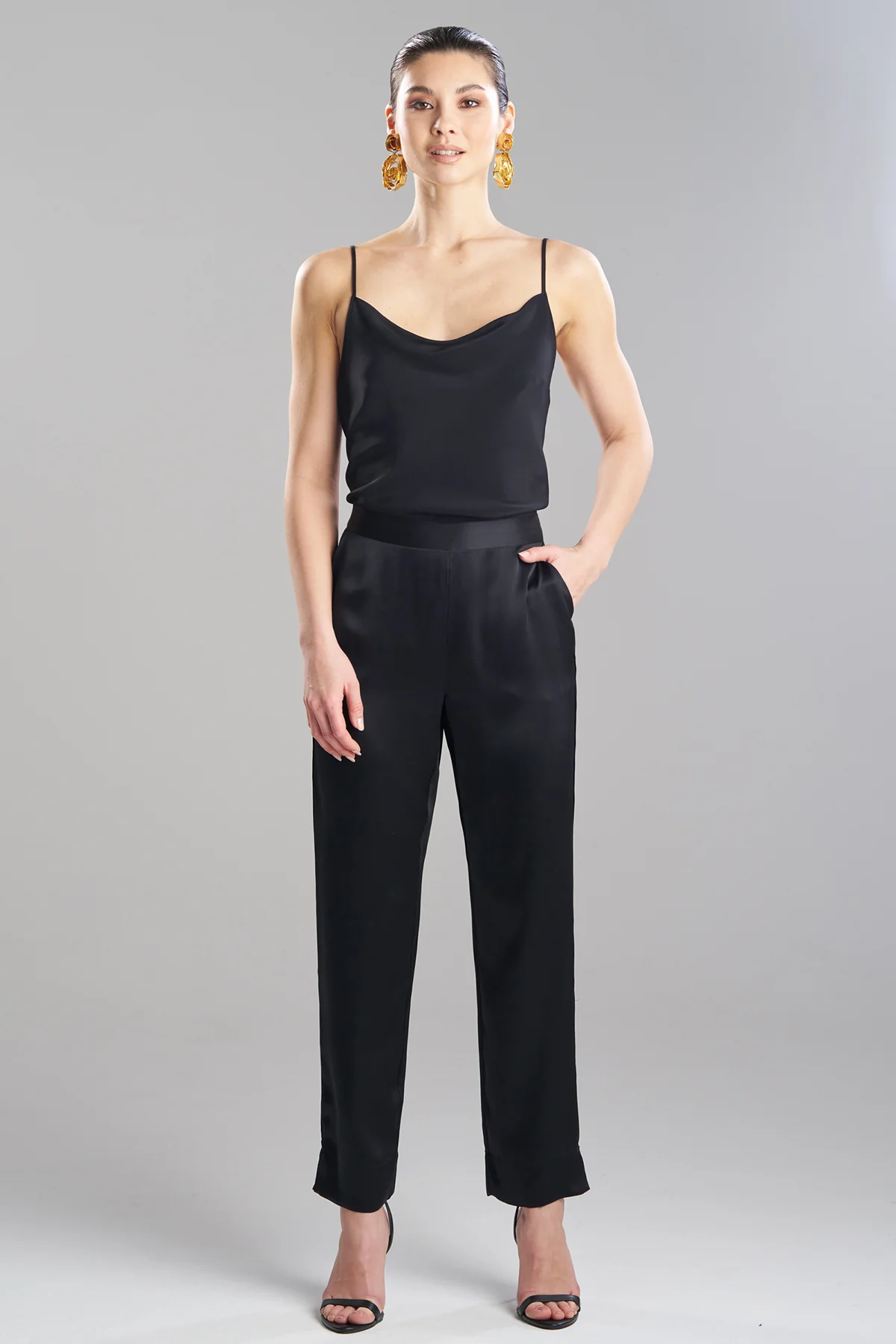 Key Essentials Silk Straight Leg Pants