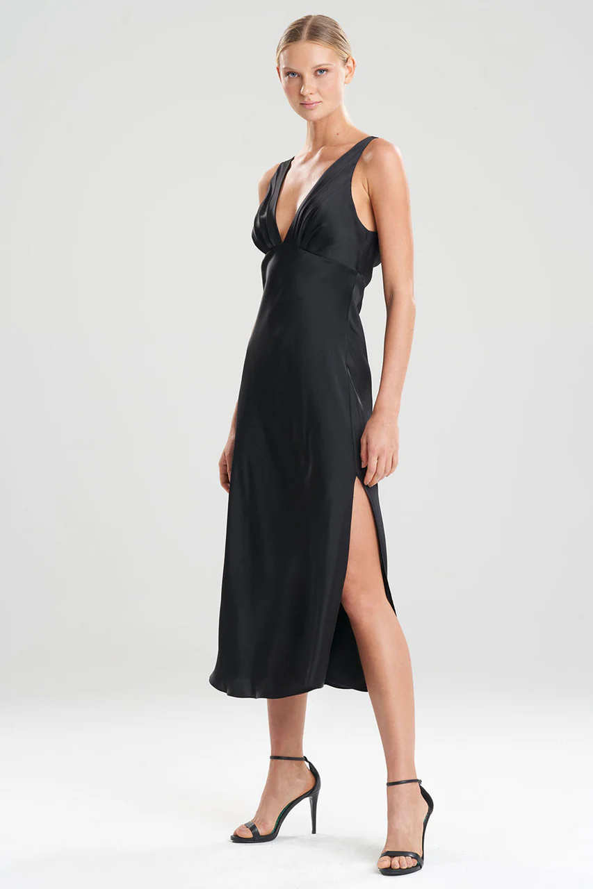 Key Essentials Silk V-Neck Slip Dress - Image 3