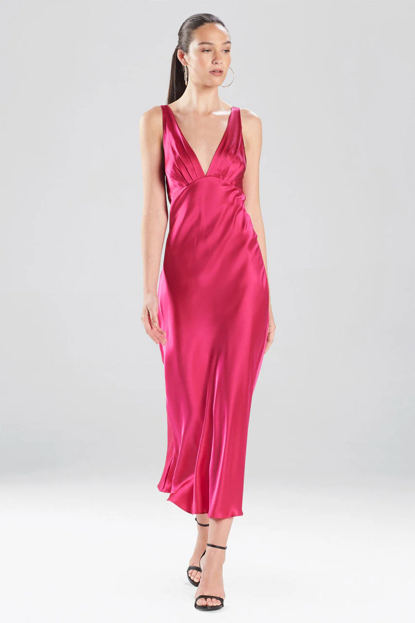 Key Essentials Silk V-Neck Slip Dress - Image 2