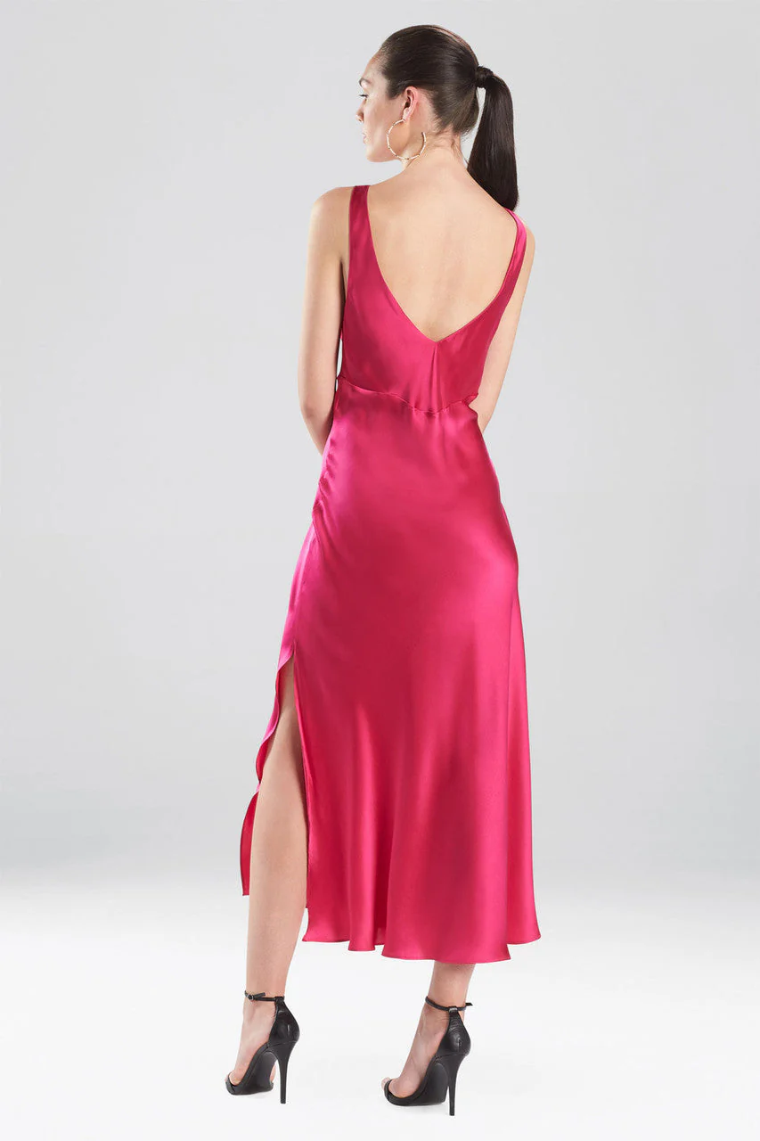Key Essentials Silk V-Neck Slip Dress - Image 3
