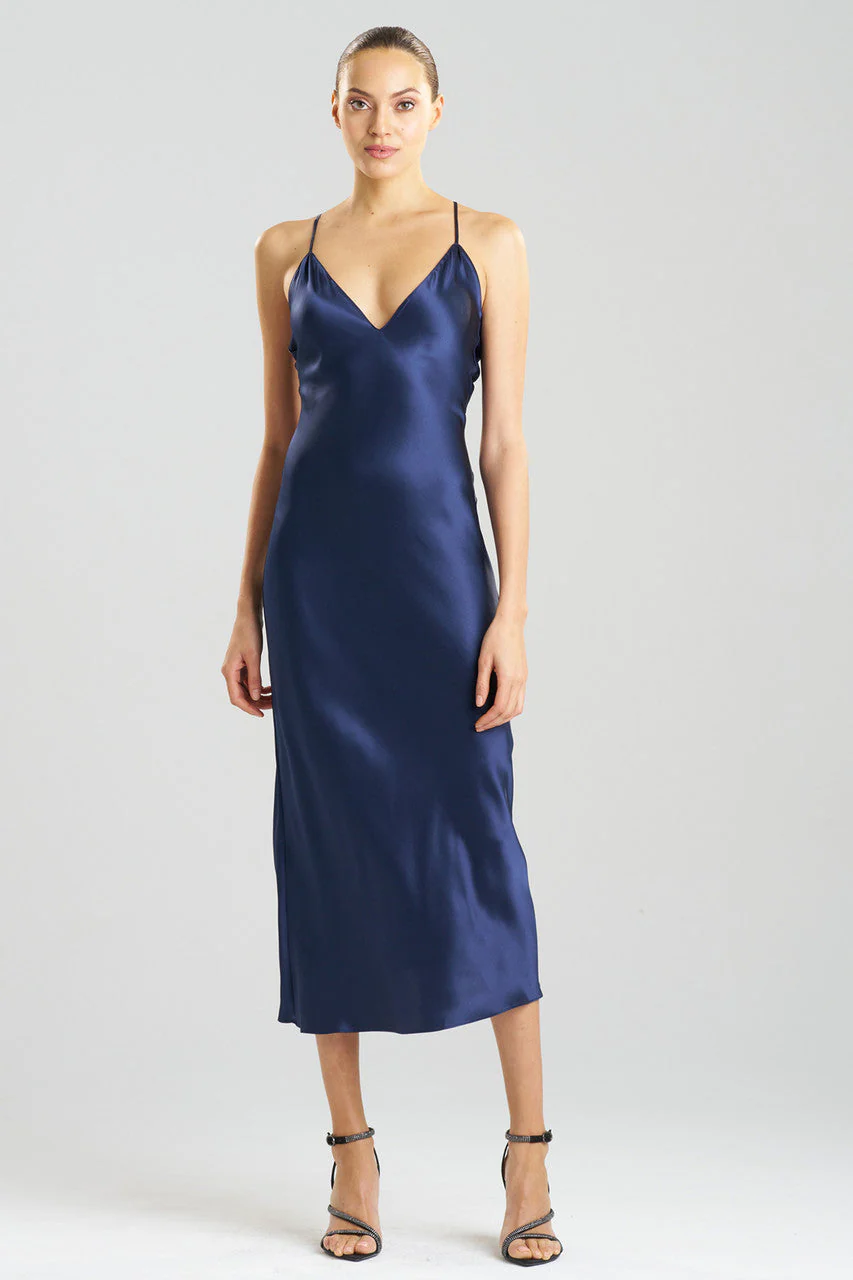 Key Essentials V-neck Silk Gown