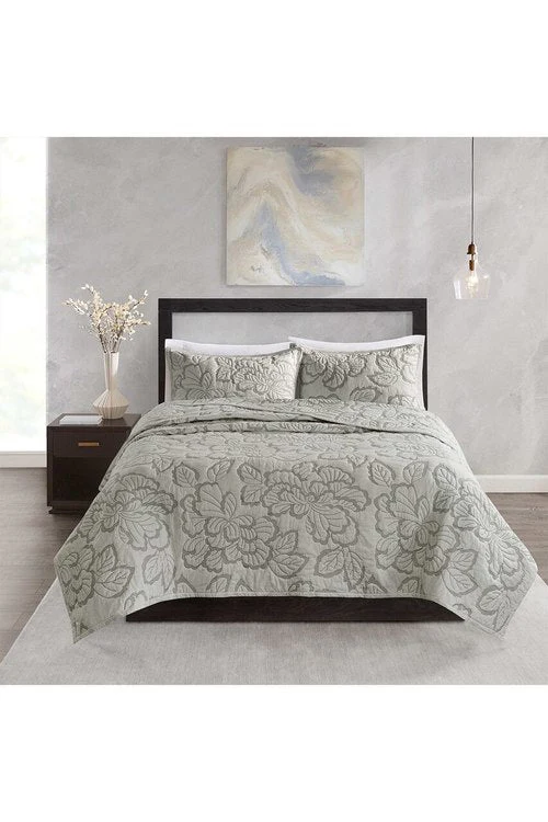Kira Quilt Gray Comforter Set - Image 10