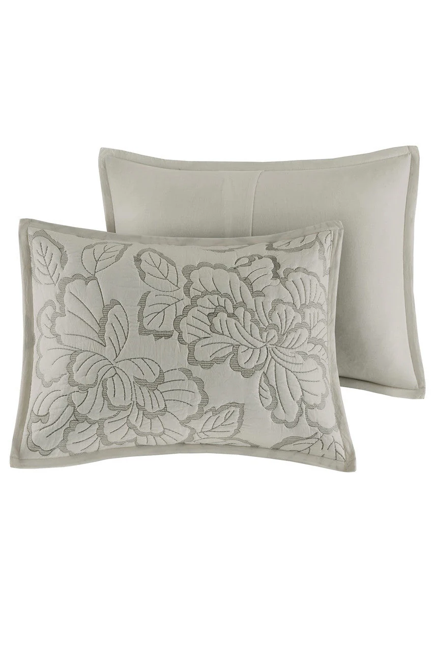 Kira Quilt Gray Comforter Set - Image 3