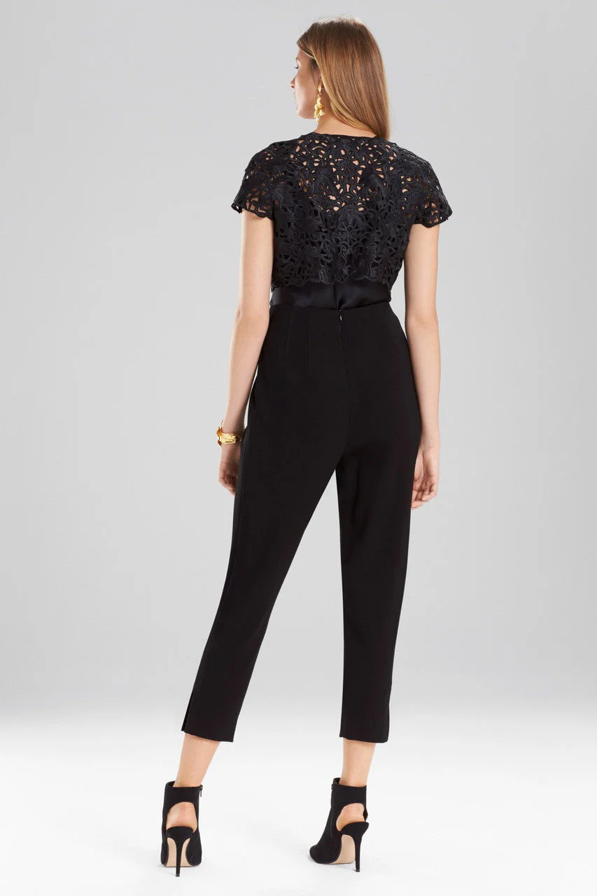 Knit Crepe Bolero With Allover Cutwork Embroidery - Image 4