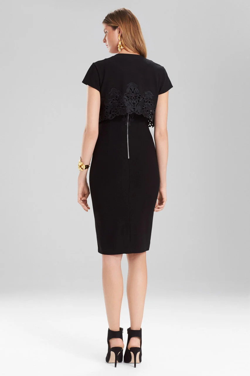 Knit Crepe Bolero With Cutwork Embroidery - Image 3