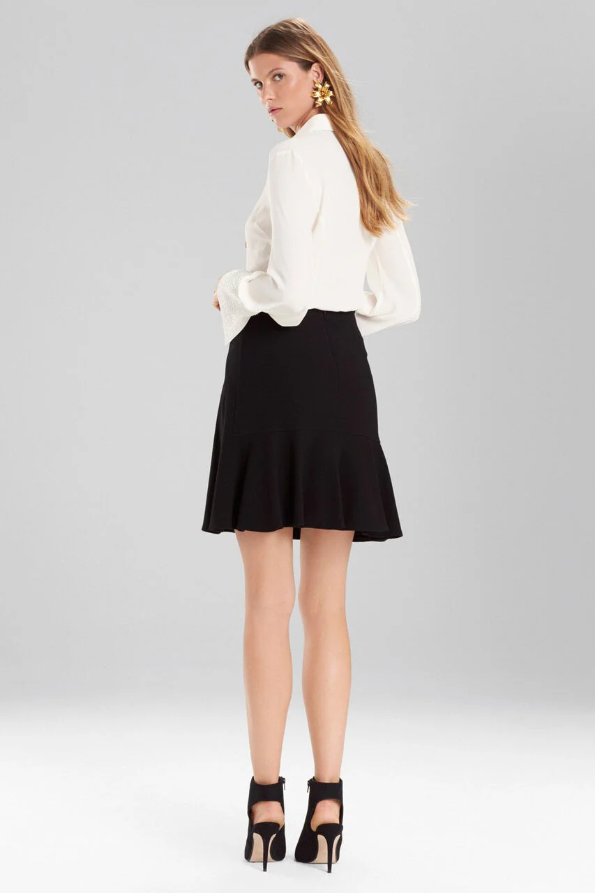 Knit Crepe Ruffle Skirt - Image 3