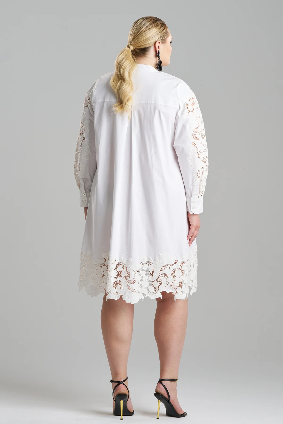 Kumo Embroidery Applique Oversized Shirtdress - Image 5