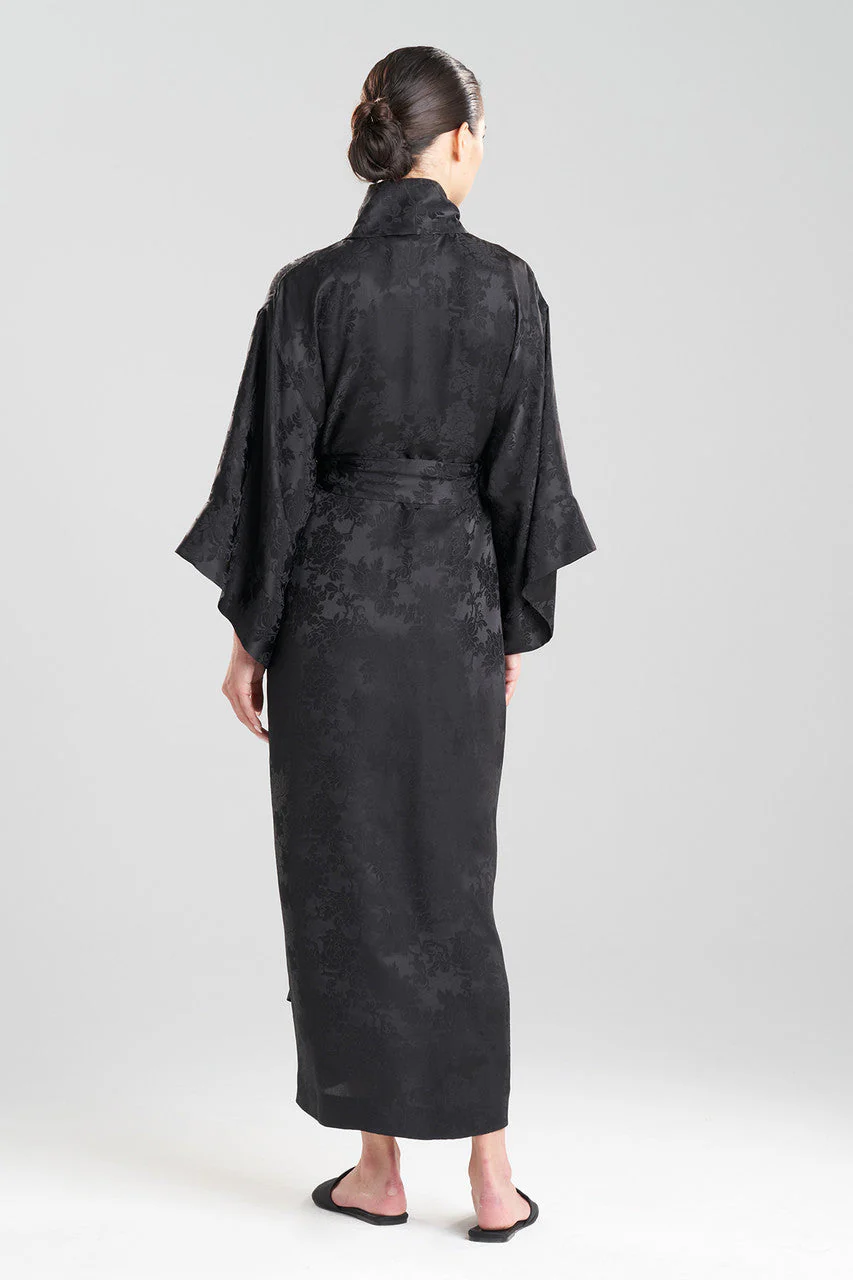 Kurokawa Jacquard Long Silk Robe - Image 2