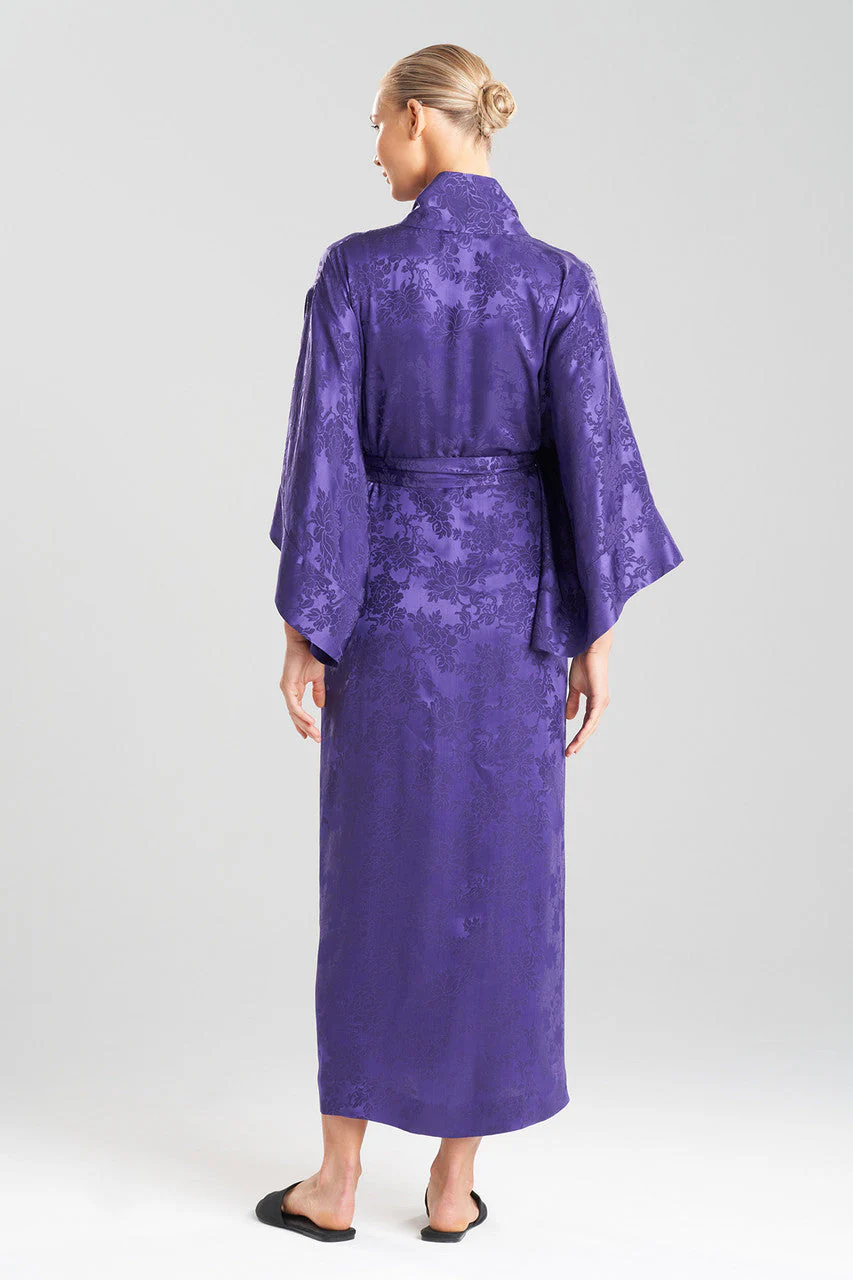 Kurokawa Jacquard Long Silk Robe - Image 2