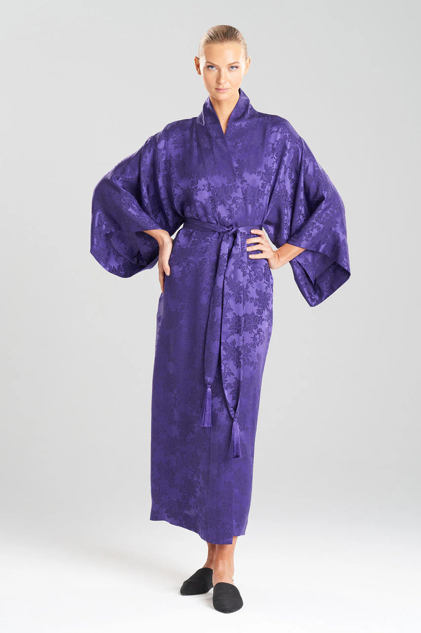 Kurokawa Jacquard Long Silk Robe - Image 3