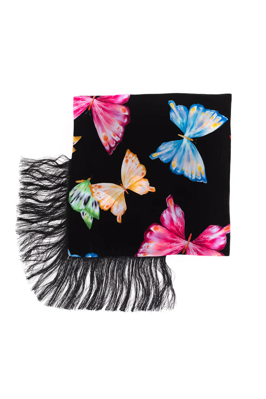 Kyoko Butterfly Fringe Scarf - Image 4