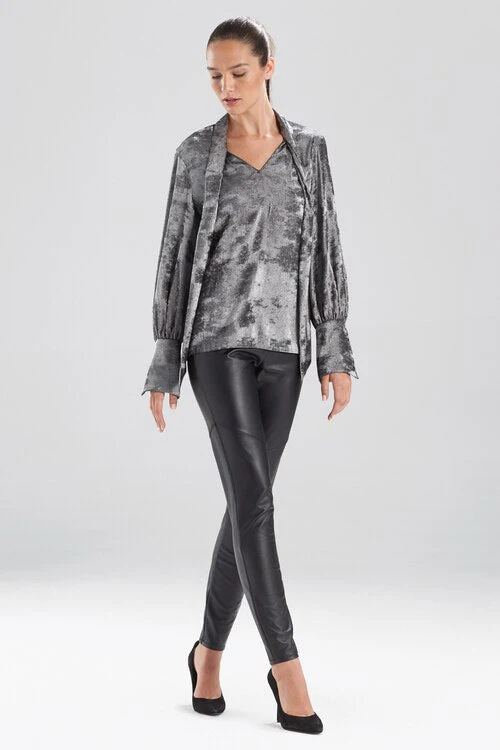 Lamé Tie Neck Blouse - Image 5