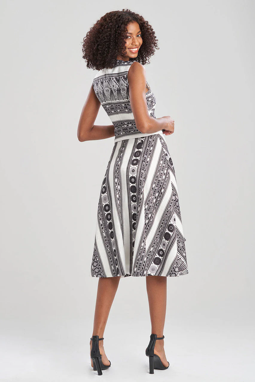 Le Souk Jacquard Fit and Flare Dress - Image 2