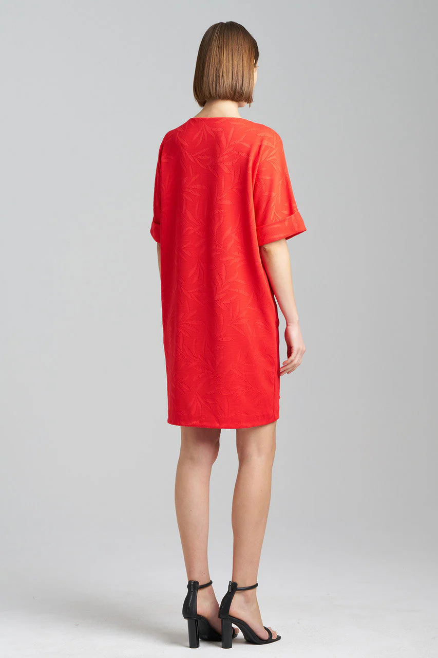 Leaves Jacquard T-Shirt Dress - Image 3