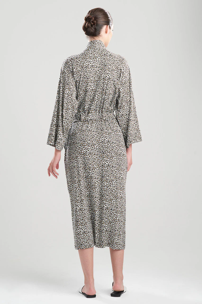 Leo-Printed Cotton Jersey Robe - Image 2