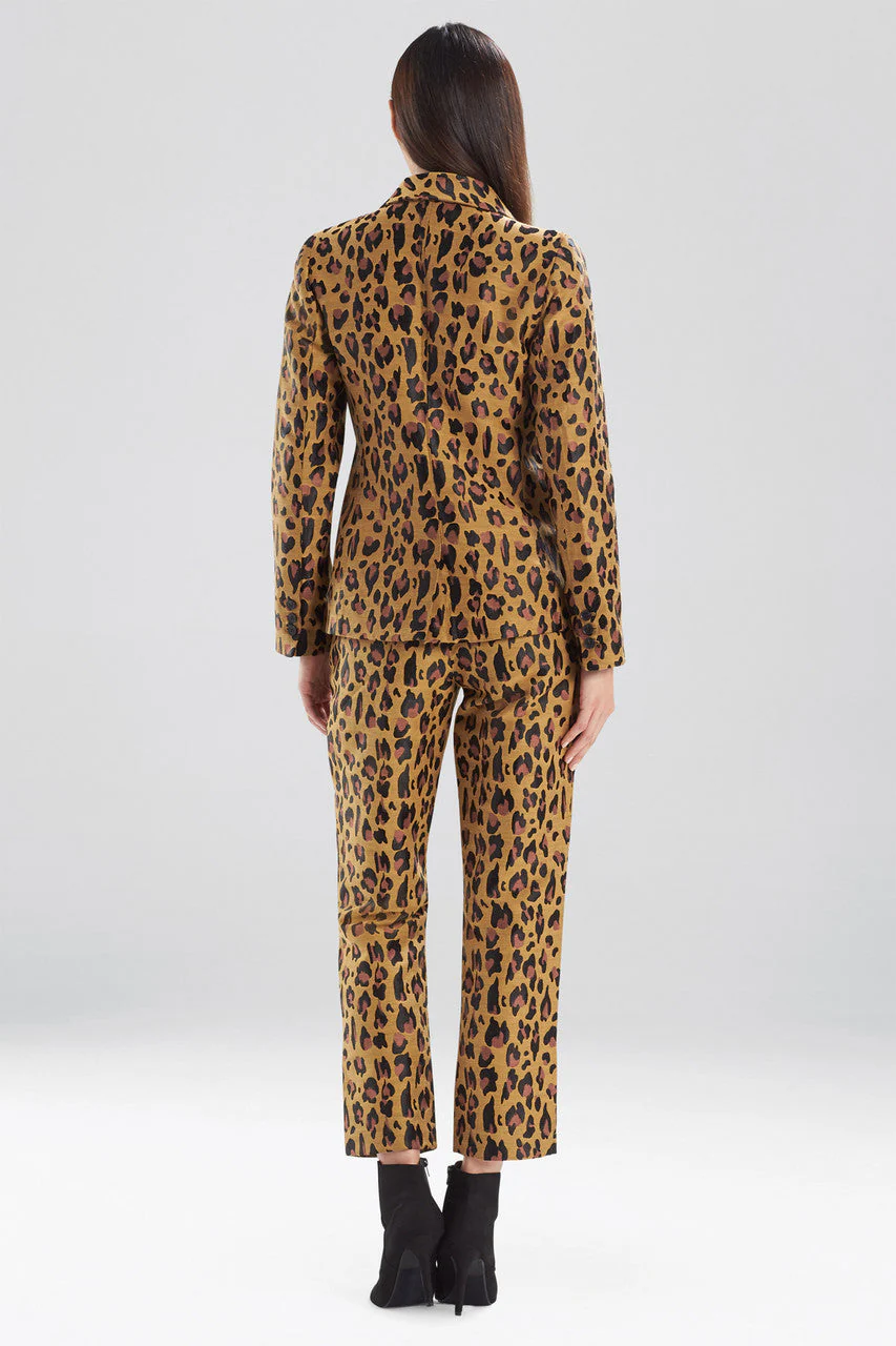 Leopard Jacquard Blazer Jacket - Image 3