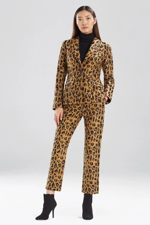 Leopard Jacquard Blazer Jacket - Image 5