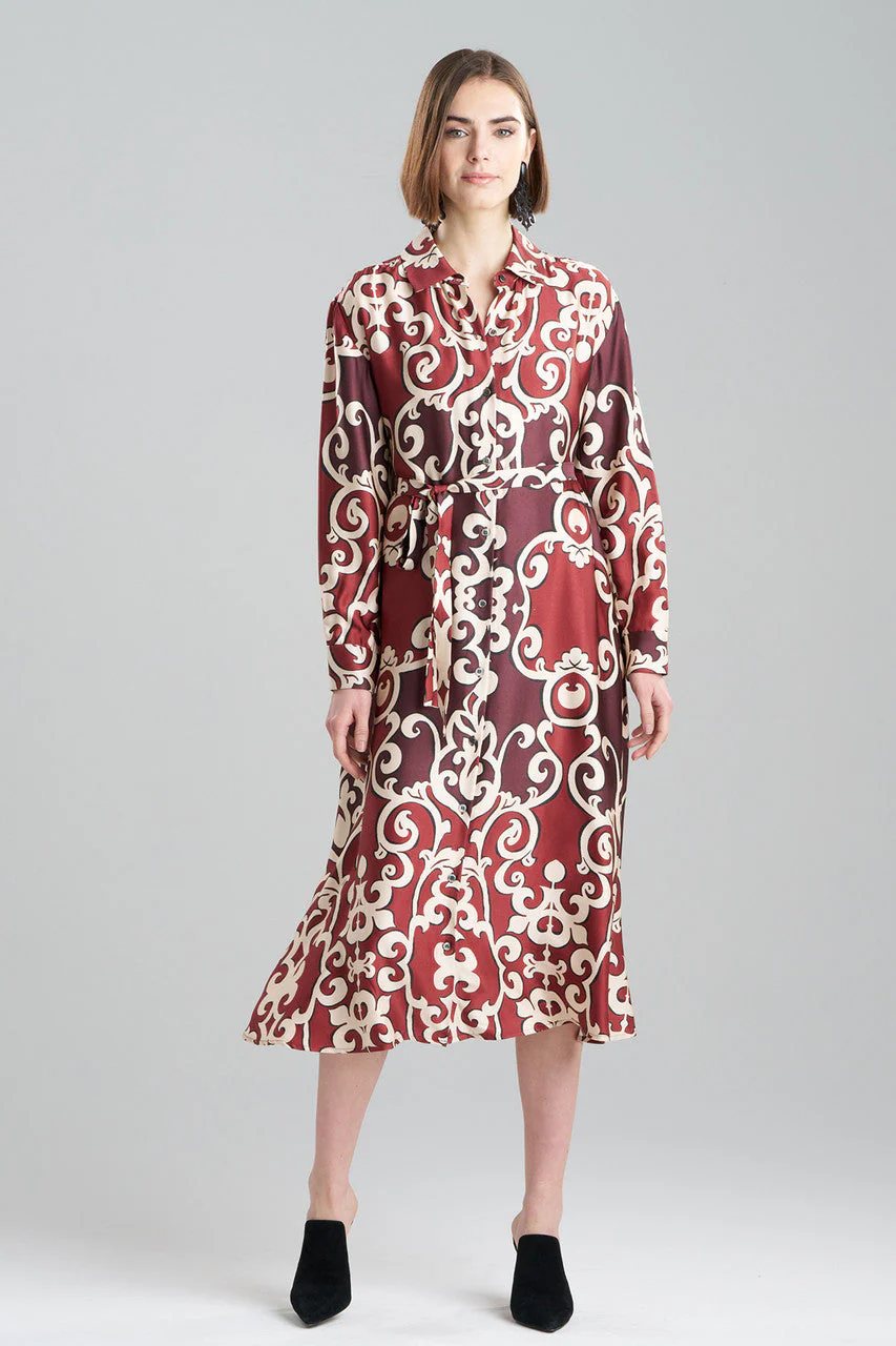 Leticia Printed Crepe Shirtdress - Image 2