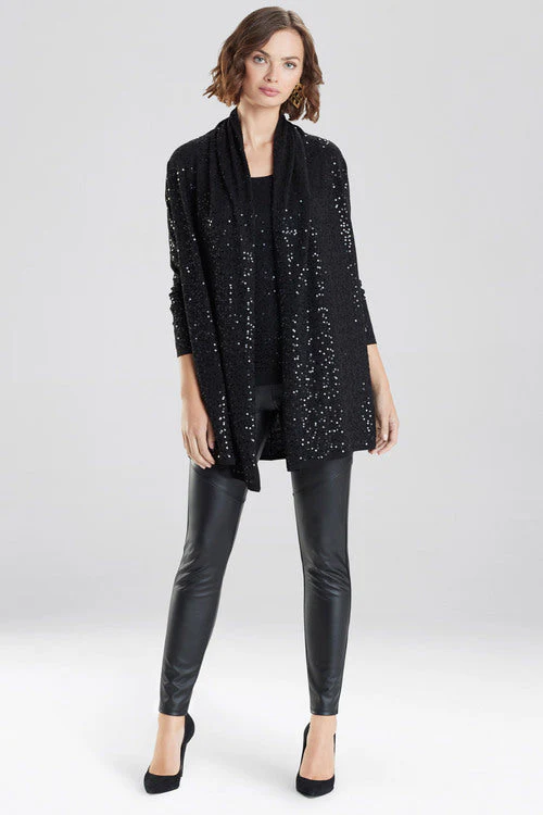 Light Weight Knit Sequin Cardigan Sweater - Image 5