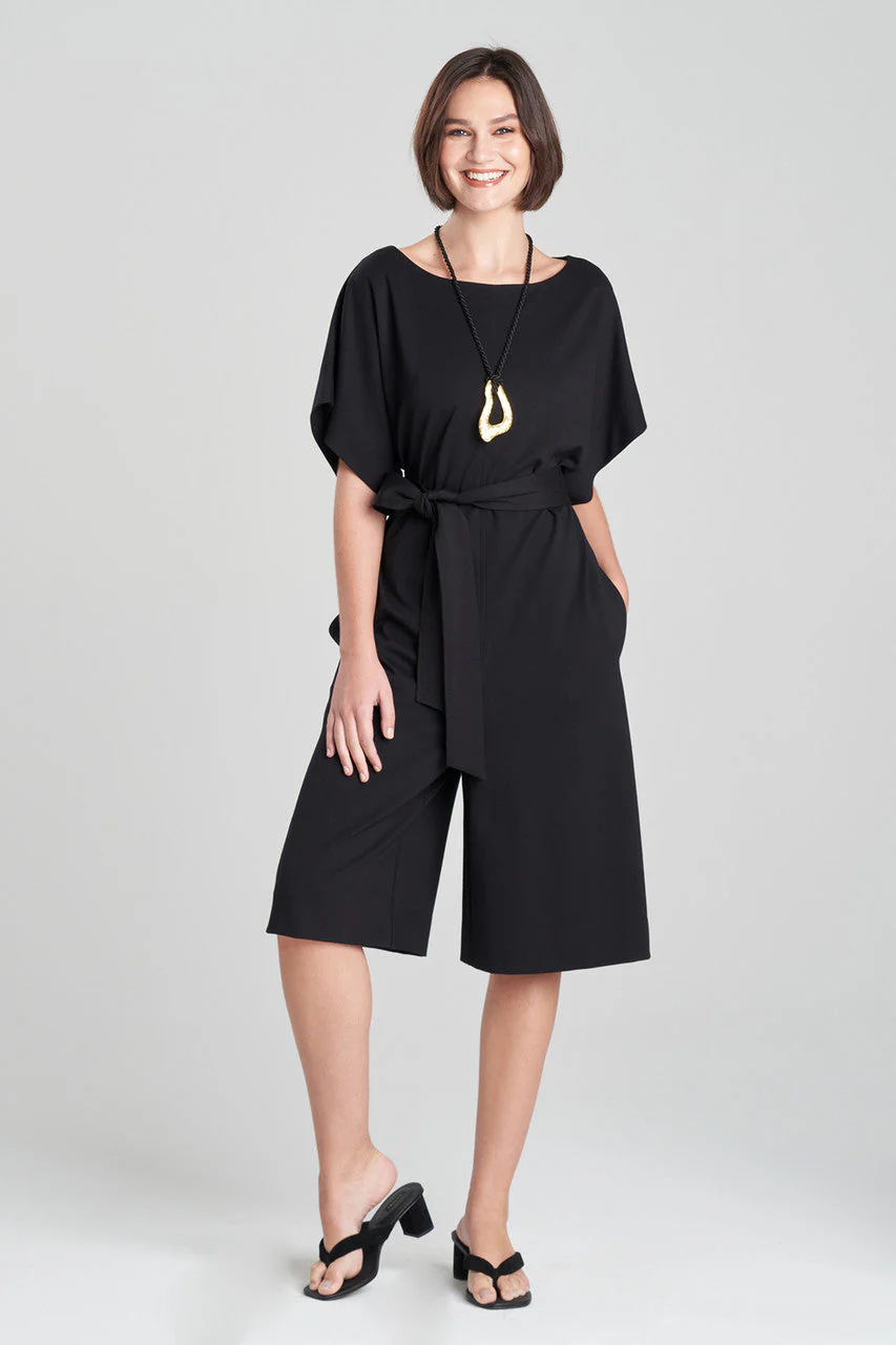 Light Weight Ponte Belted Jumpsuit - Image 3