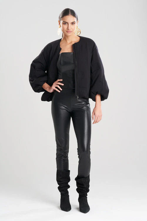 Light Weight Ponte Quilted Infinity Bomber Jacket - Image 8