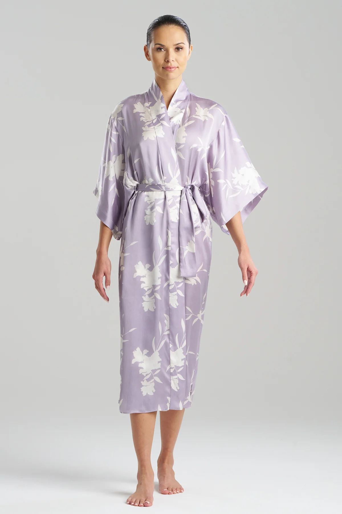 Lily Printed Satin Icon Robe