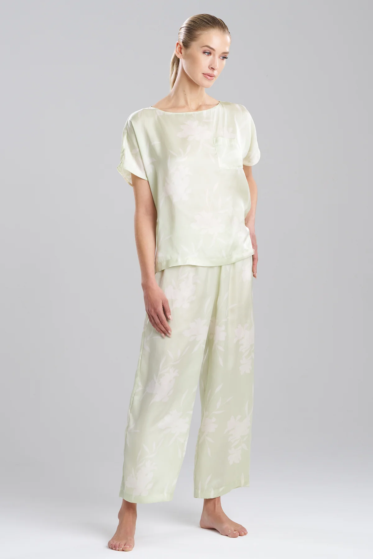 Lily Printed Satin Icon Short Sleeve PJ