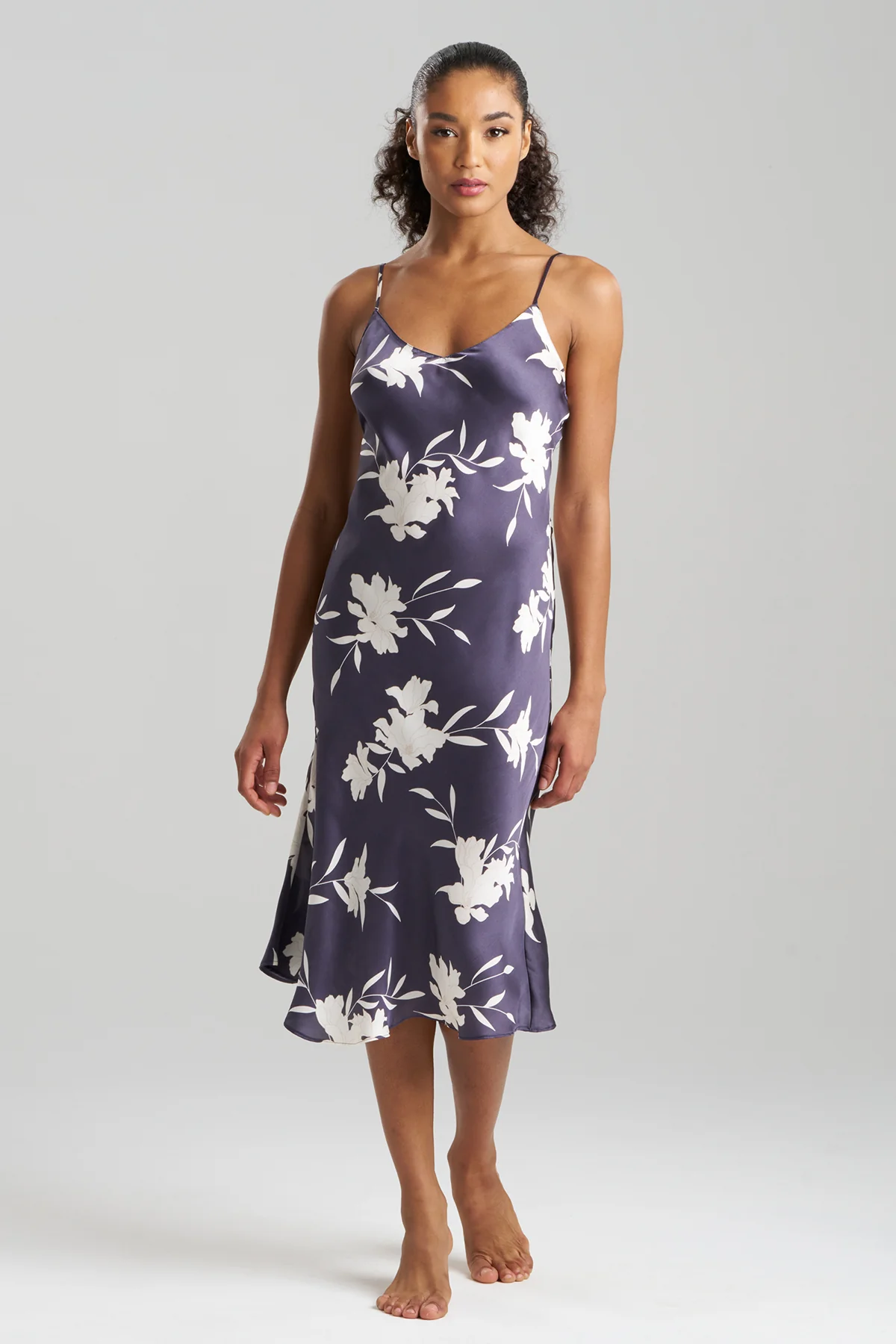 Lily Printed Satin Icon Slip Dress