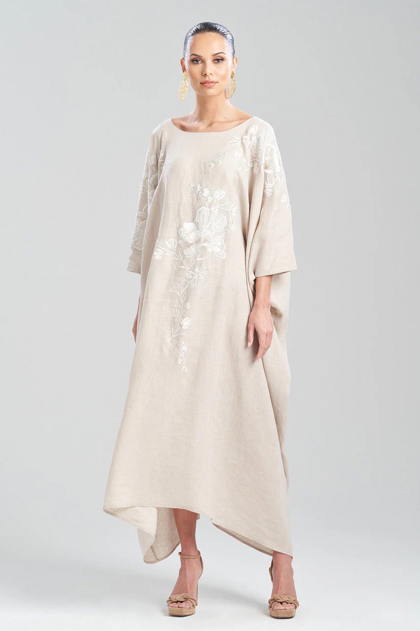 Linen Embroidered Caftan - Image 2