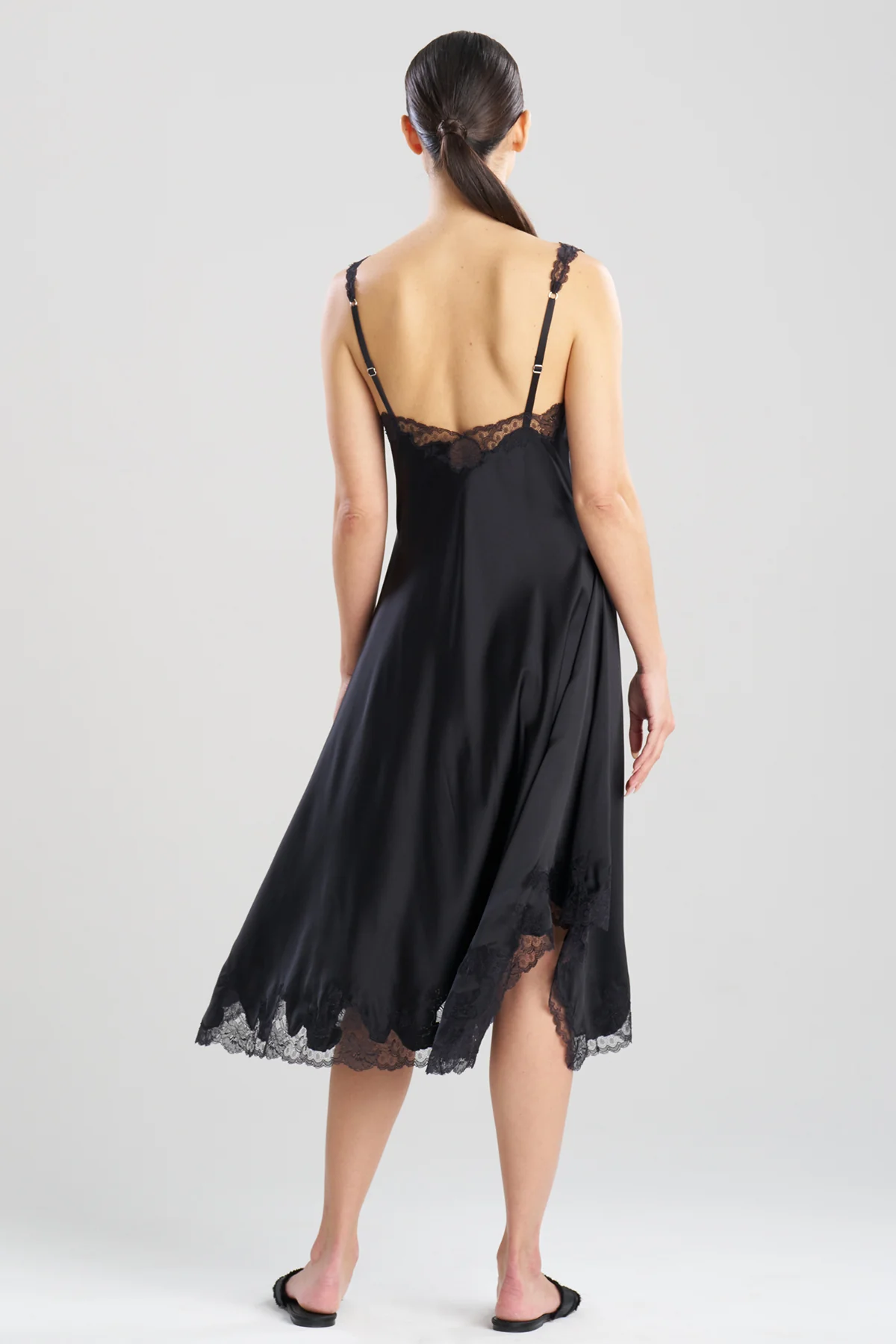 Lolita Asymmetrical Silk Slip Dress - Image 3