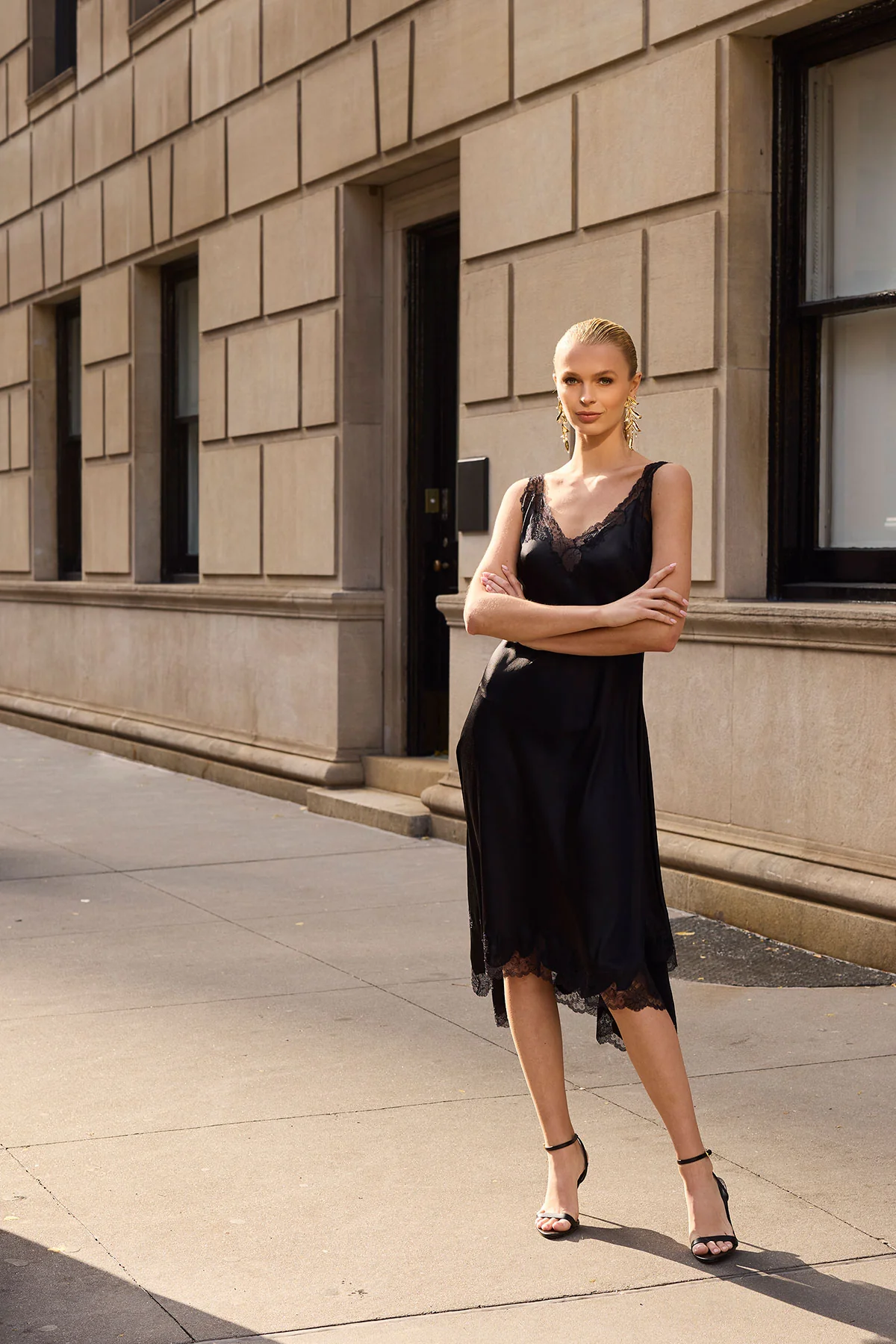 Lolita Asymmetrical Silk Slip Dress - Image 4