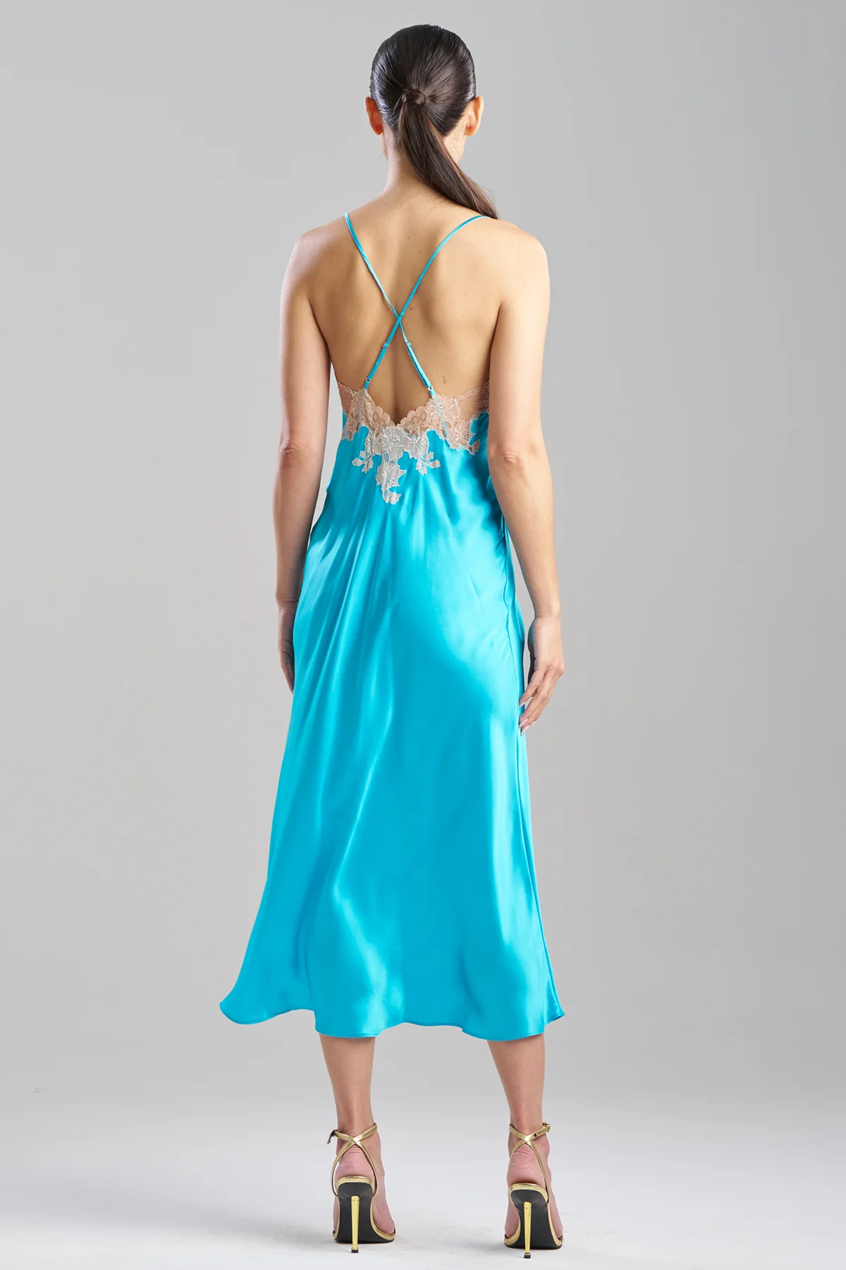 Lolita Lace Low Back Silk Slip Dress - Image 2