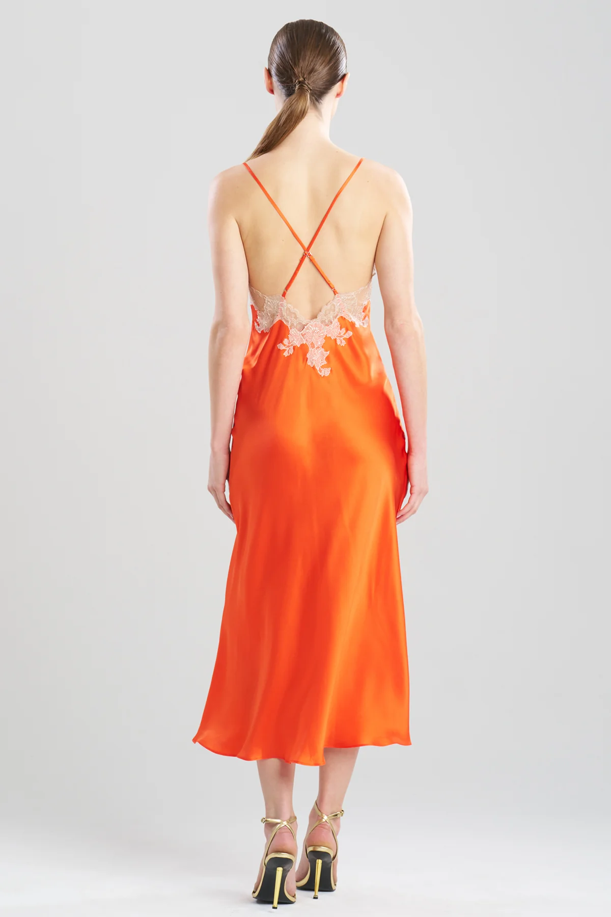 Lolita Lace Low Back Silk Slip Dress - Image 3