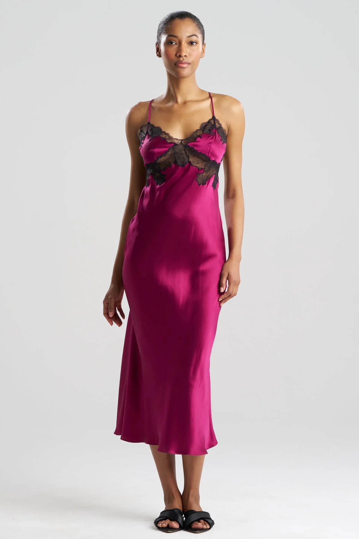 Lolita Lace Low Back Silk Slip Dress - Image 2